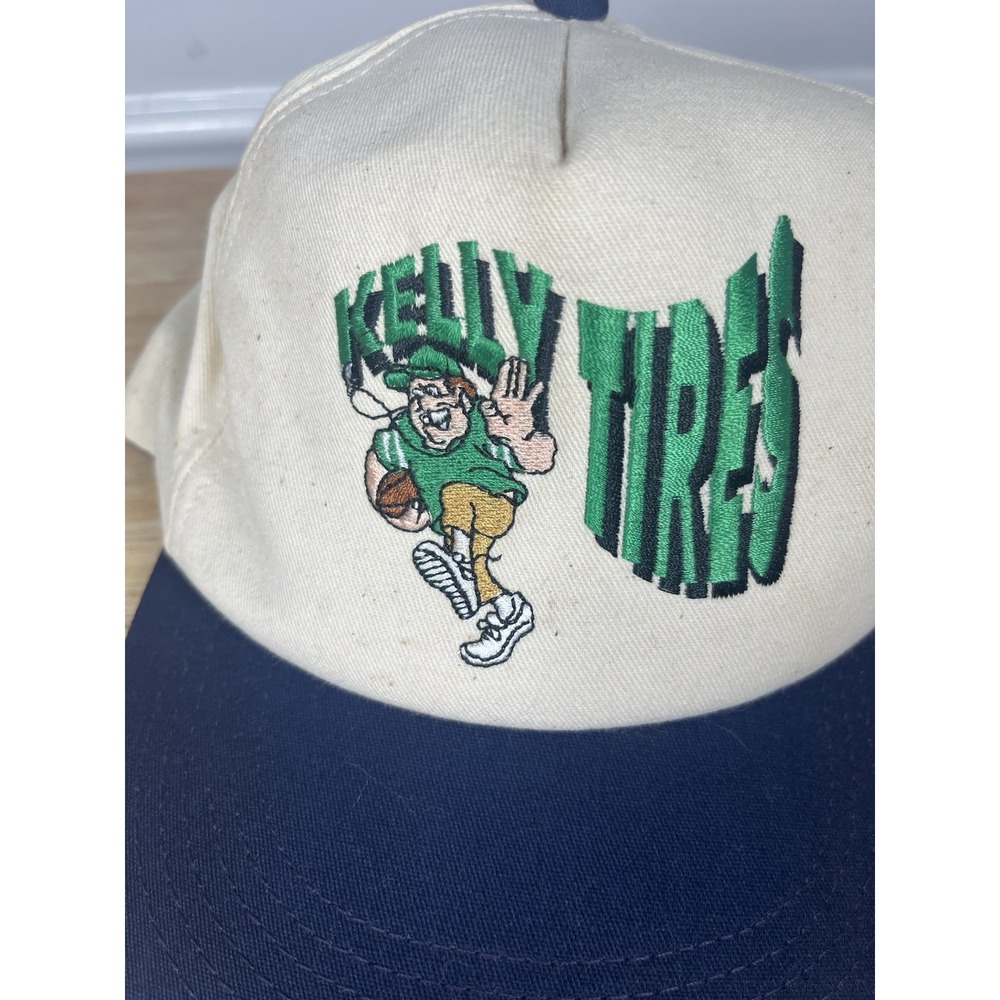 Vintage Kelly Tires Cap Logo  SnapBack‎ Trucker Hat - Picture 2 of 4